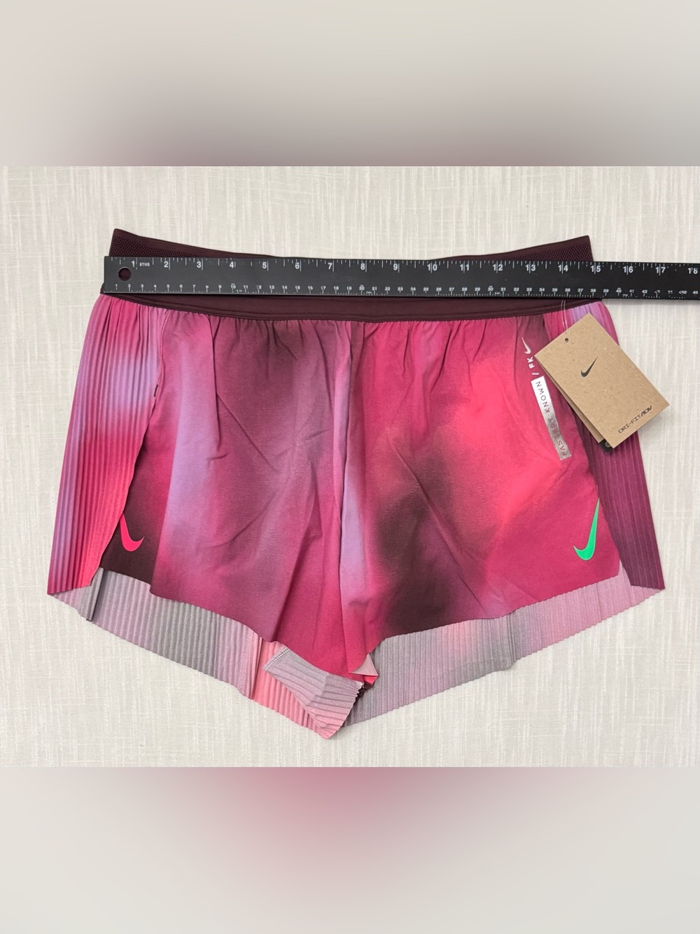Nike Women Medium Dri-Fit ADV AeroSwift Faith Kipyegon Running Shorts IF1629-532 - Picture 12 of 14